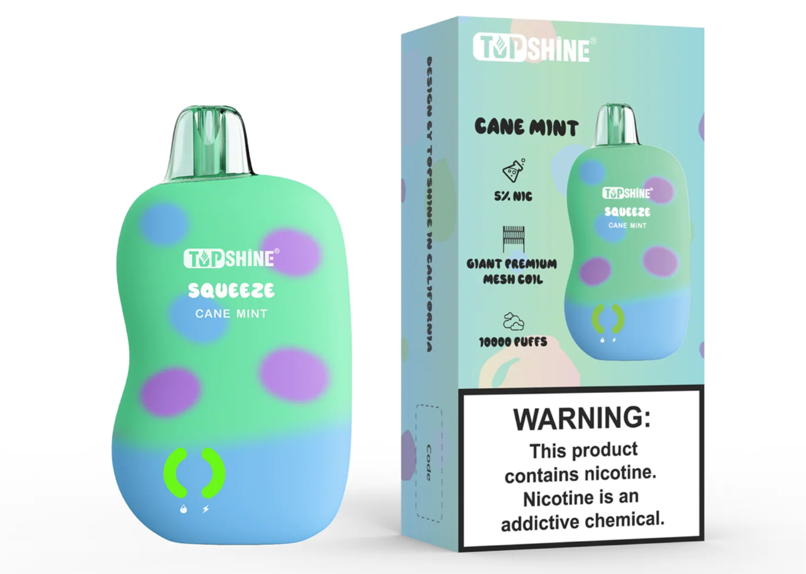 TOP SHINE Squeeze Rechargeable Disposable [10,000]