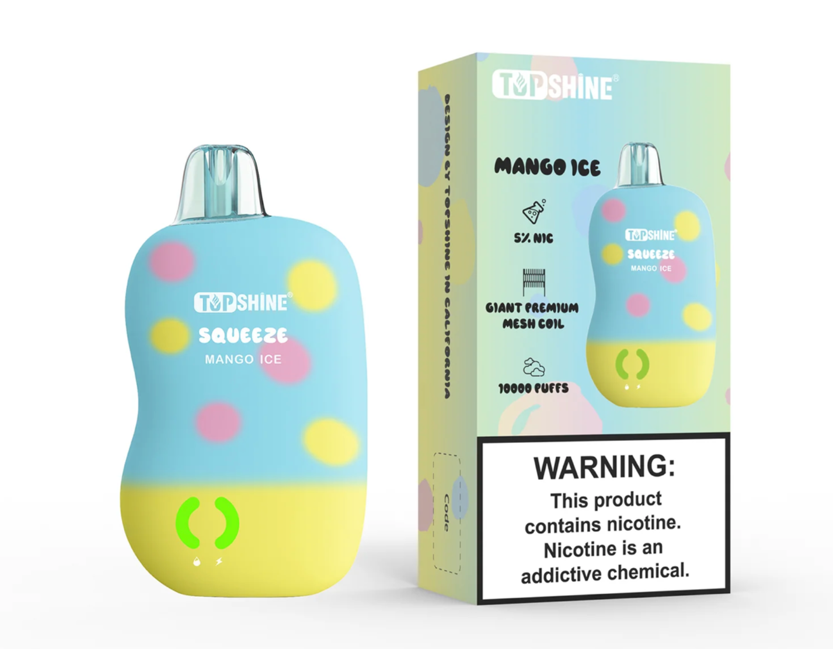 TOP SHINE Squeeze Rechargeable Disposable [10,000]