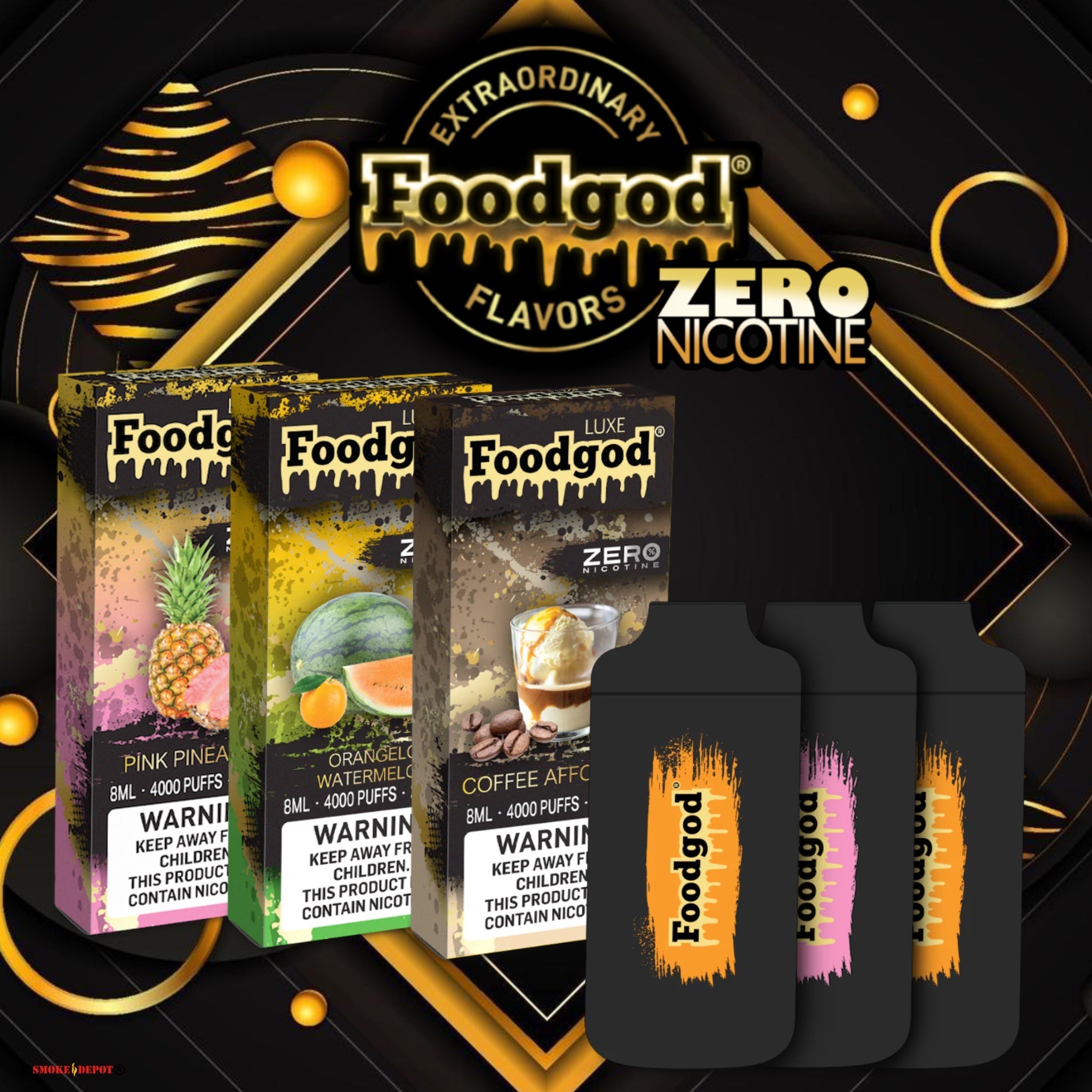 FOODGOD Luxe Zero (0% Nicotine) Rechargeable Disposable [4000]